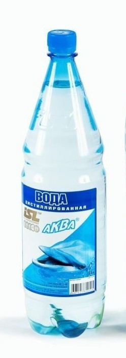 Вода дистиллированная "АКВА" 1.5л ПЭТ-бутылка