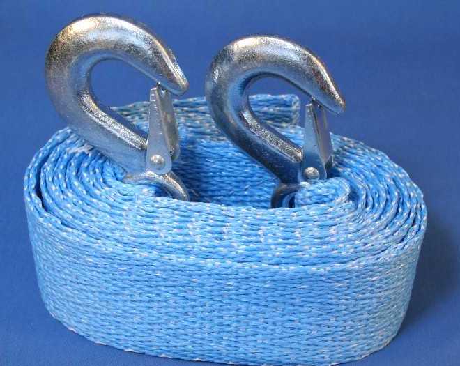 Трос лента 5тонн 10метров с крюками