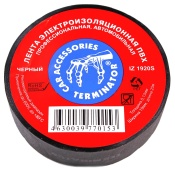Изолента TERMINATOR IZ 1918FR черная 19мм*18,3м ПВХ огнеупорная