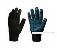 Перчатки х/б ПВХ черные (4/10)