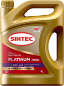 SINTEC PLATINUM 7000 5W30 ILSAC GF-6A SP 4л синтетическое масло моторное 600153 SINTEC PLATINUM 7000 5W30 ILSAC GF-6A SP 4л синтетическое масло моторное 600153