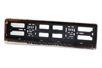 Рамка номерного знака с защелкой черная/серебро CHEVROLET рельеф Рамка номерного знака с защелкой черная/серебро CHEVROLET рельеф